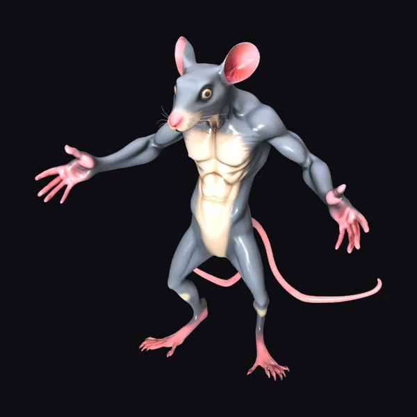 Muscular Anthropomorphic Rat
