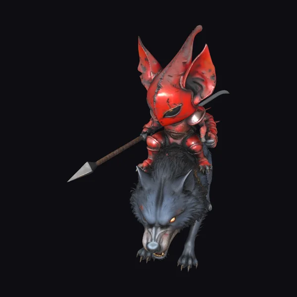 Red Goblin Wolf Rider