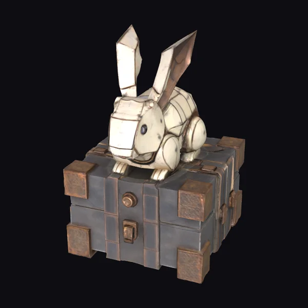 Mechanical Rabbit Figurine