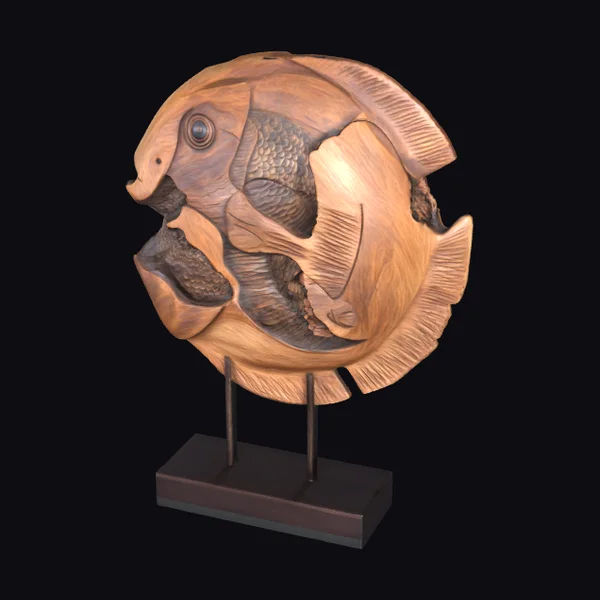 Wooden Fish Sculpture