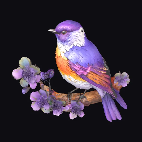 Vibrant Bird on Branch