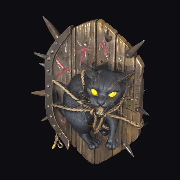 Black Cat on Shield