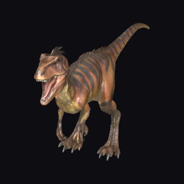 Fierce Striped Carnivorous Dinosaur