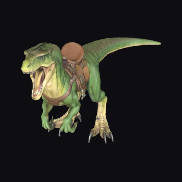 Green Dinosaur with Saddle