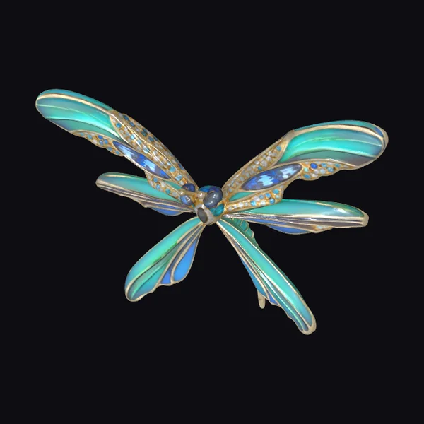 Turquoise Dragonfly Brooch