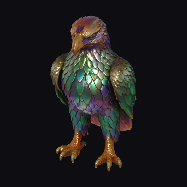 Iridescent Eagle Statue