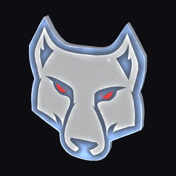Glowing Wolf Emblem