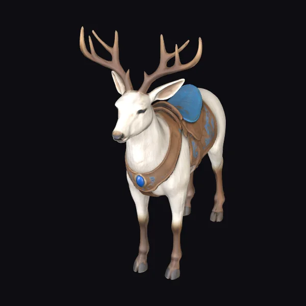 White Deer with Saddle