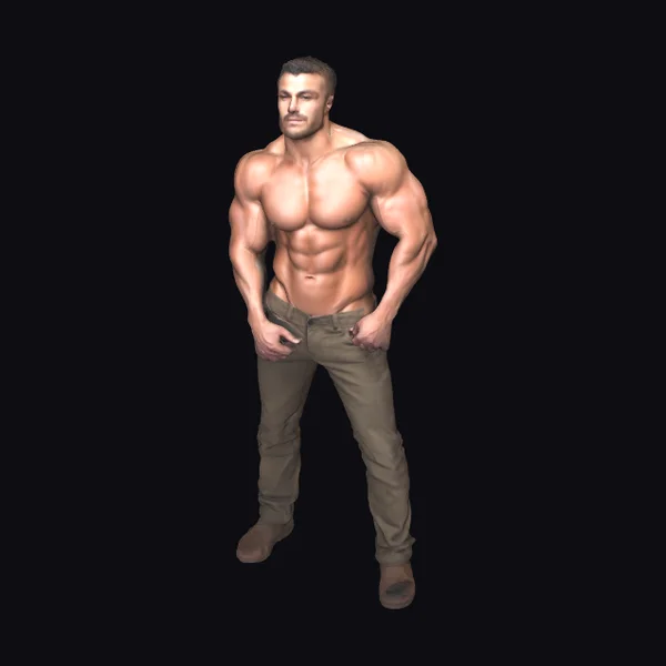 Muscular Man in Pants