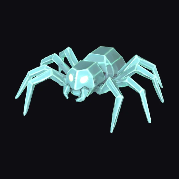 Glowing Cyber Spider
