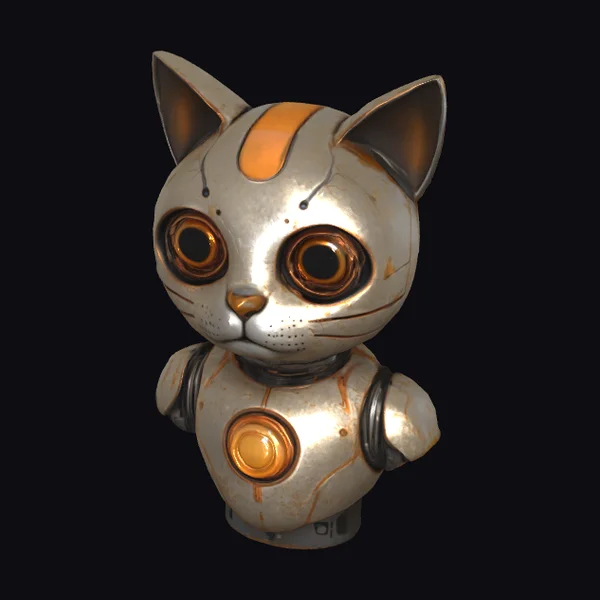 Steampunk Feline Robot