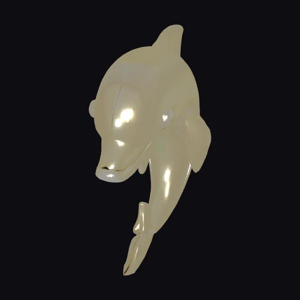 Golden Dolphin Sculpture