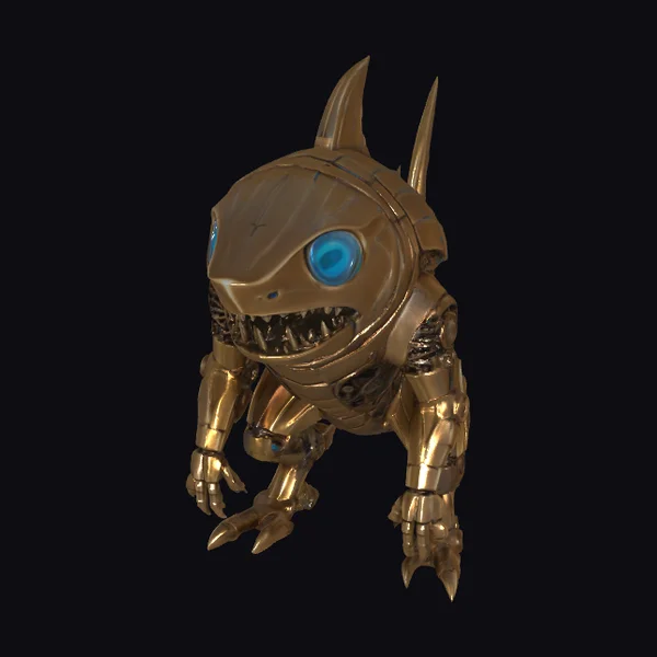 Golden Shark Robot