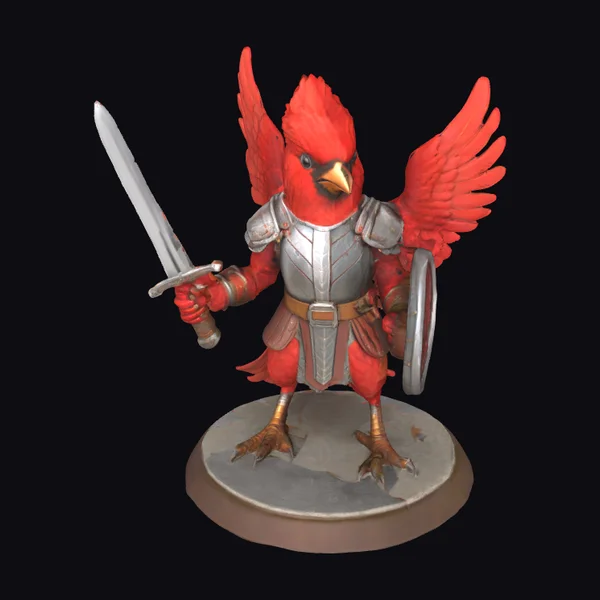 Armored Red Bird Knight