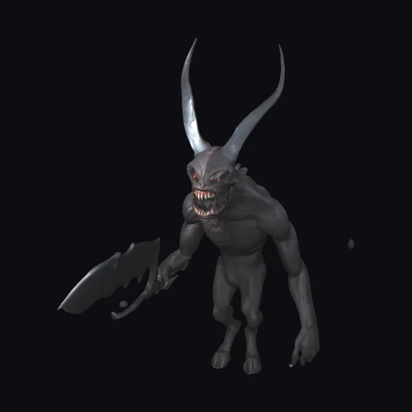 Goat Demon with Halberd