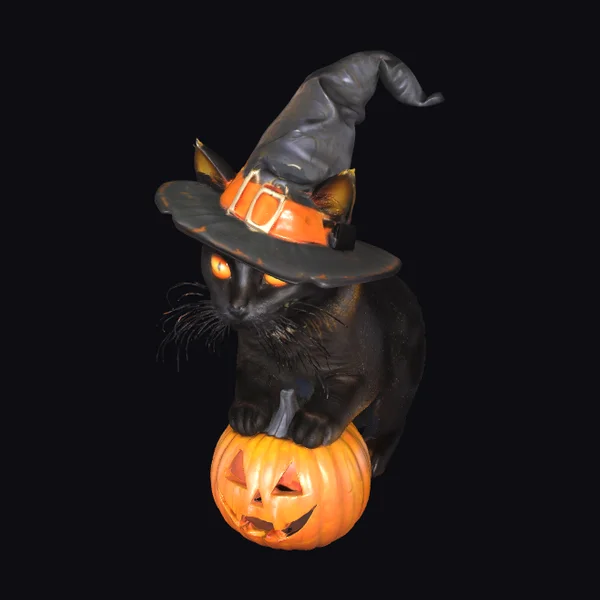 Black Cat Witch Hat