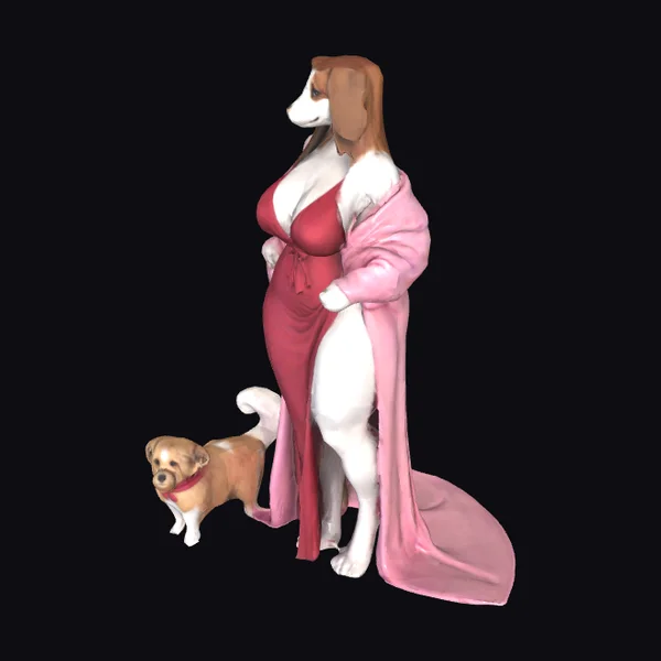 Anthropomorphic Dog Lady