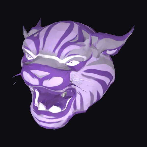 Purple Feline Head