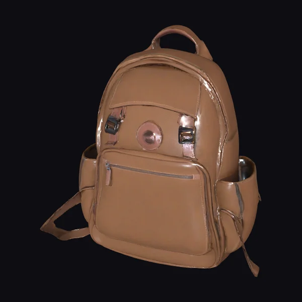 Brown Leather Backpack