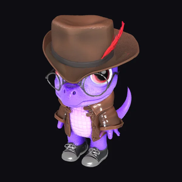 Purple Dinosaur Detective