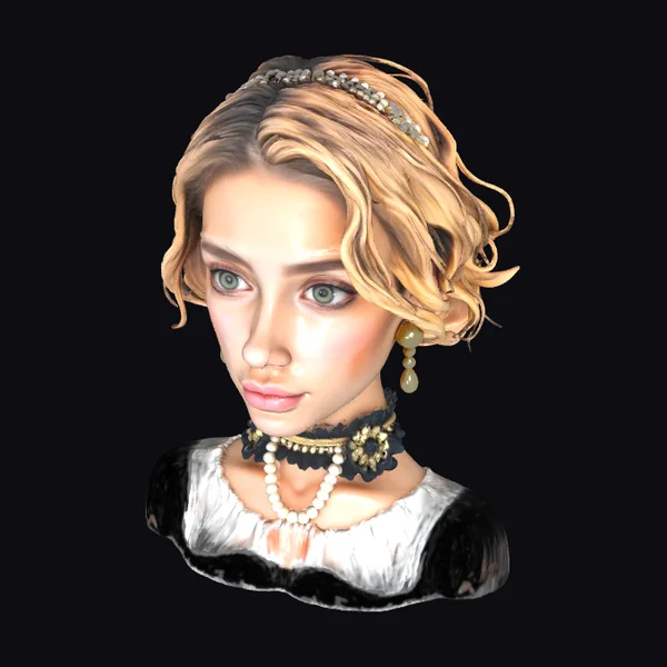 Golden Blonde Lady Bust
