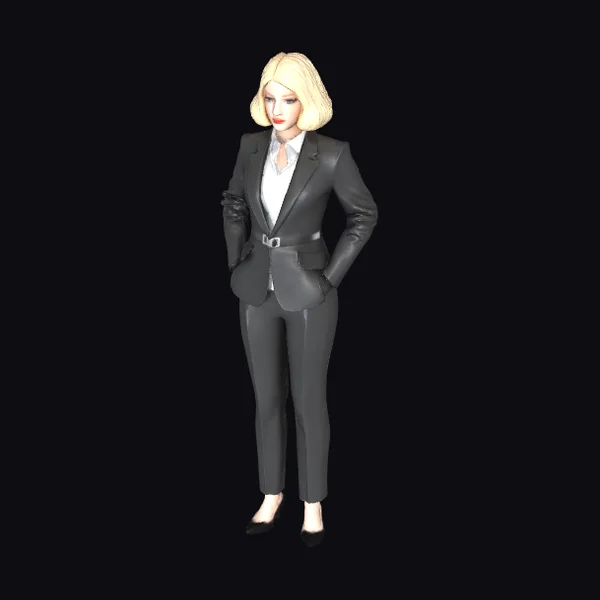 Blonde Businesswoman in Suit
