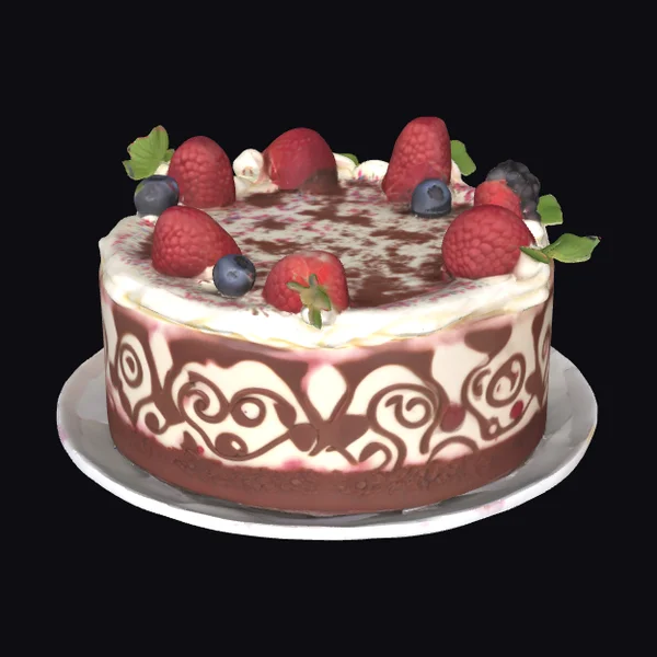 Fancy Berry Cream Cake