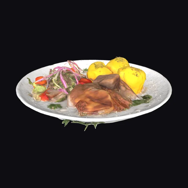 Grilled Pork with Salad