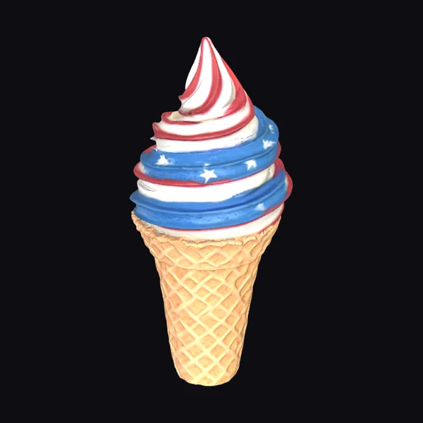 American Flag Ice Cream