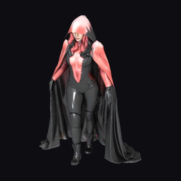 Hooded Figure in Black