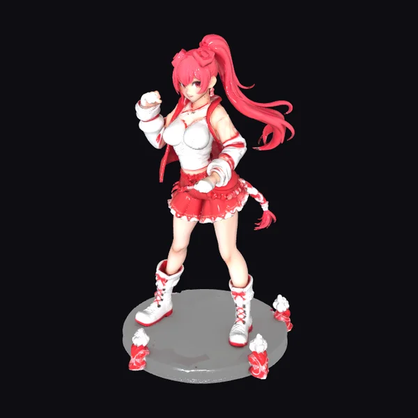 Anime Girl Fighting Stance
