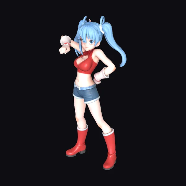 Fighting Stance Anime Girl