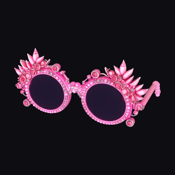 Pink Decorative Glasses Frame