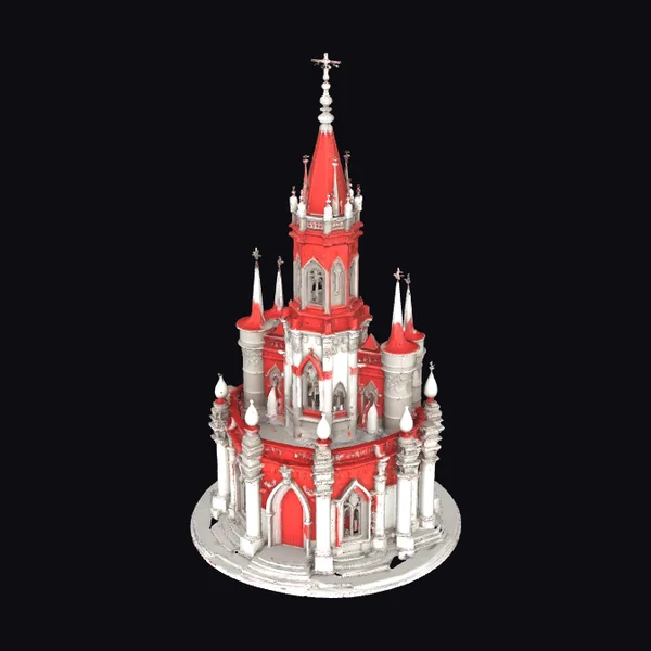 Red White Anime Castle