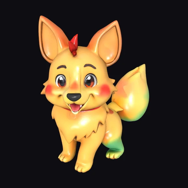 Cute Anime Dog Creature