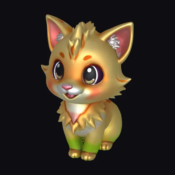 Golden Feline Creature