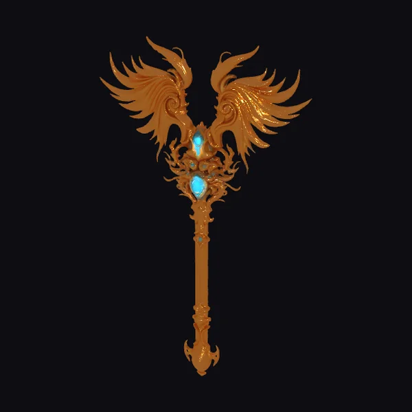 Golden Winged Scepter