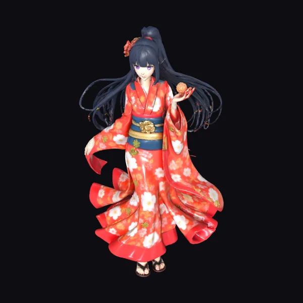 Anime Girl in Kimono