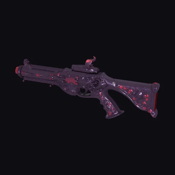 Bloodied Anime Style Gun