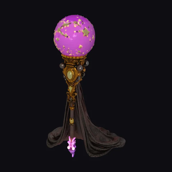 Magical Purple Staff Artifact