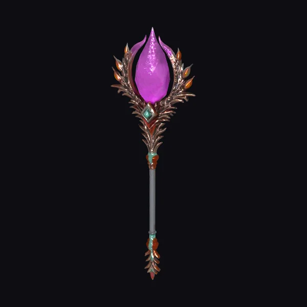 Magical Purple Staff Artifact