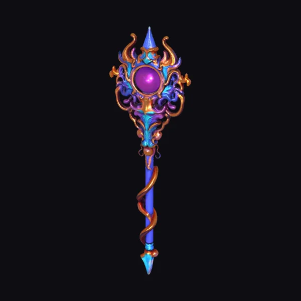 Ornate Purple Magic Staff