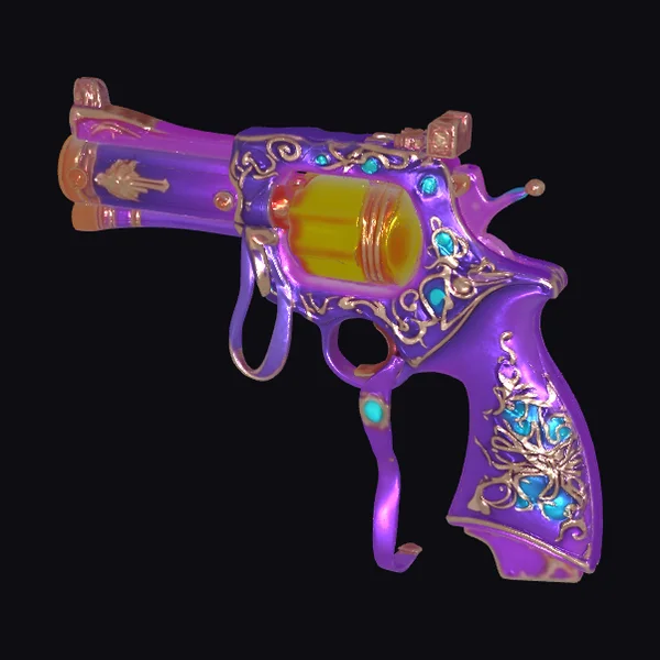 Ornate Purple Anime Pistol