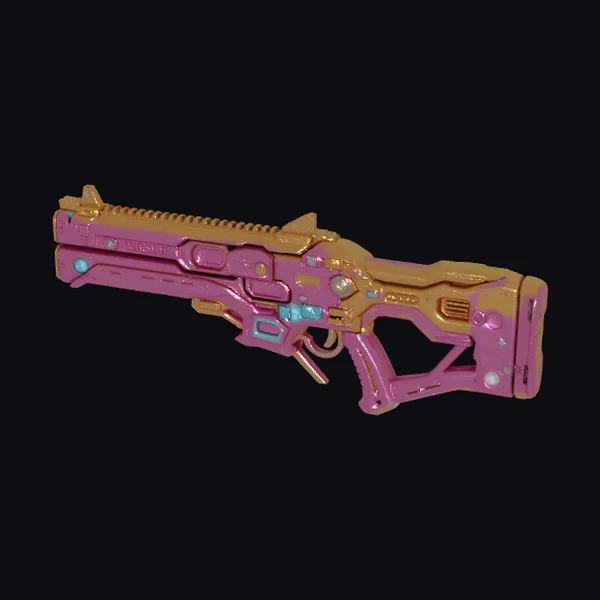 Pink Gold Anime Gun