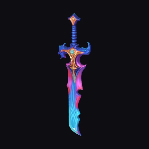 Anime Sword with Abstract Design