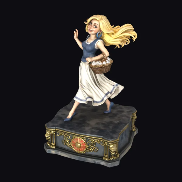 Blonde Girl with Basket