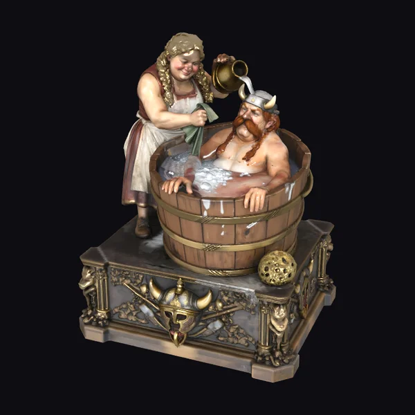 Viking Chief's Bath Scene