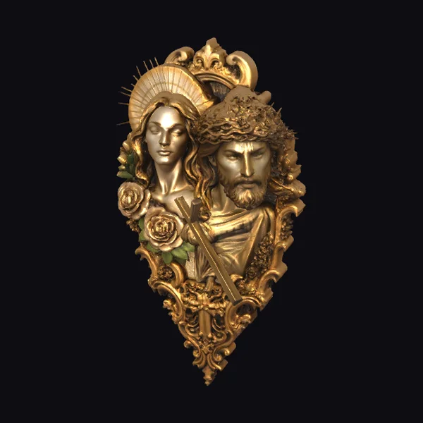 Golden Sacred Heart Relief