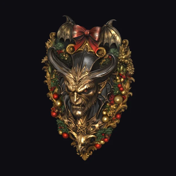 Krampus Christmas Wreath
