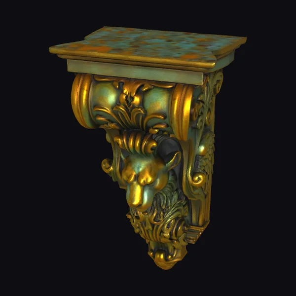 Ornate Gold Console Bracket